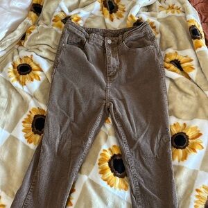 high waisted flare corduroy pants